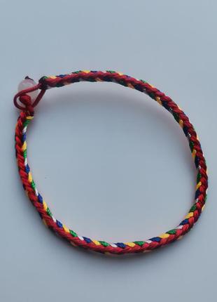 Плетёный браслет фенечка
