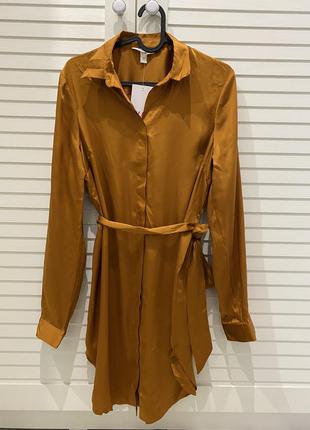 Сукня сорочка h&m гірчиця, золото