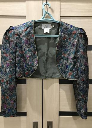 Винтаж жакет болеро накидка  пишний рукав