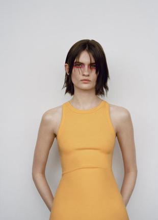 Стильне плаття zara в рубчик 8
