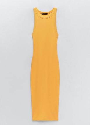 Стильне плаття zara в рубчик 9