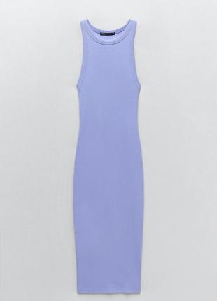 Стильне плаття zara в рубчик 7
