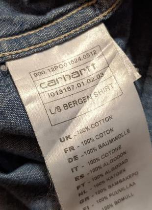 Рубашка carhartt  l/s bergen shirt5 фото