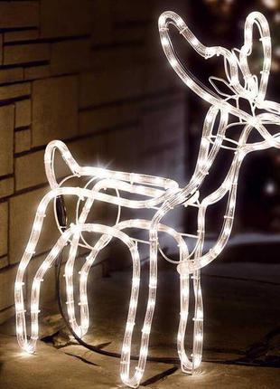 Светодиодная 3d фигурка "олень" melinera из светящейся трубки, 63 см, дюралайт фигура