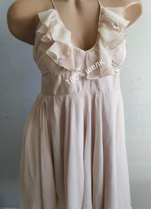 Маленькое платье в стиле бэби долл, 100% шелк.1 фото