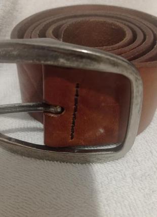 П3. кожанный коричневый мужской женский ремень пасок пояс натуральная кожа толстый широкий sam bro