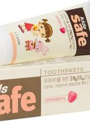 Детская зубная паста cj lion kids safe toothpaste strawberry1 фото