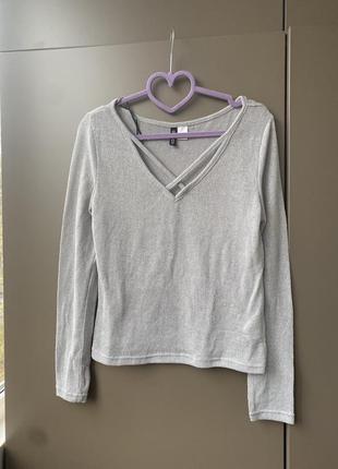 Лёгкая кофточка c серебряной нитью от h&m