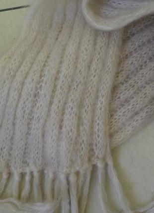 Теплий зимовий шерстяний шарф3 фото