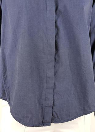 Блузка рубашка "imperial" синяя хлопковая свободная (италия).5 фото