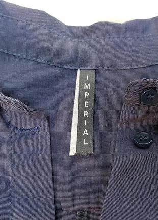 Блузка рубашка "imperial" синяя хлопковая свободная (италия).9 фото