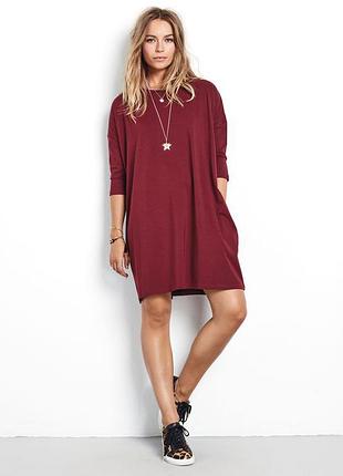 Платье cocoon бордовое