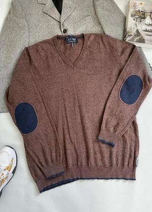 Теплый мягкий пуловер с налокотниками,  2хl