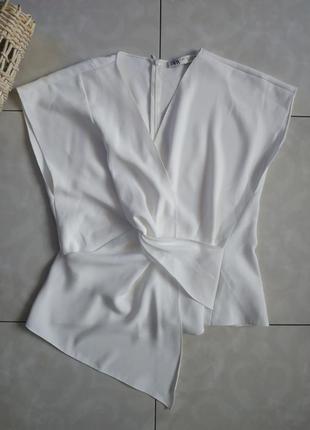 Блуза біла zara3 фото