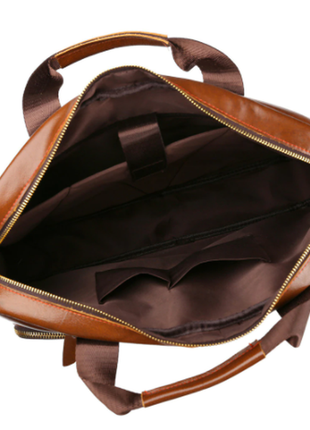 Мужская сумка-мессенджер fonmor из натуральной воловьей кожи.6 фото