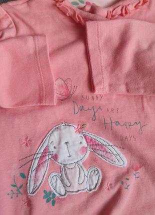 Человечек слип пижама с зайкой mothercare 9-12м2 фото