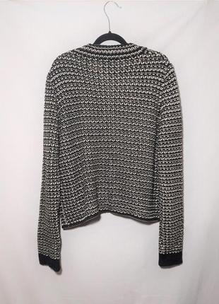 Вязаный короткий   черно-белый кардиган кофта свитер4 фото