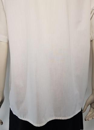 Блузка рубашка классическая белая с коротким рукавом (германия).8 фото