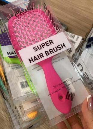 ❤️гребінець для волосся super hair brush cecilia знижка 💛💙