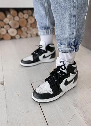 Jordan 1 retro high patent black white кросівки кросівки2 фото