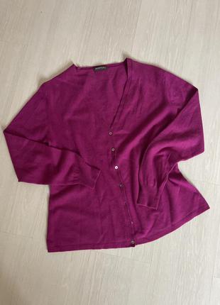 Кардиган светр кашеміровий кардиган кольору фуксії3 фото
