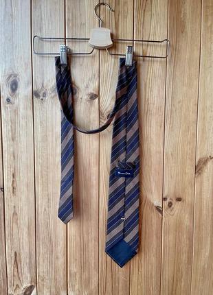 Massimo dutti галстук полосатый коричневый классический3 фото