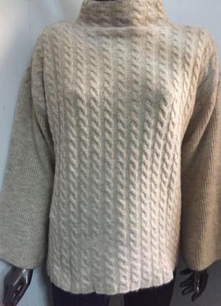 Уютный свитер с косами1 фото