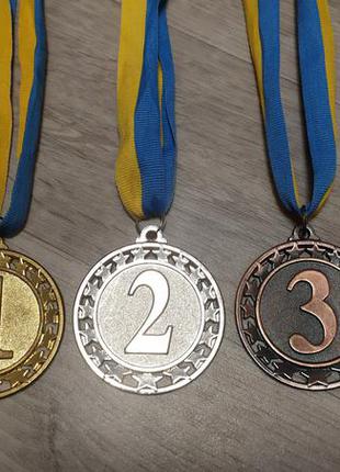 Наградные медали 1,2,3 место комплект2 фото