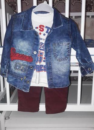 Джинсовий костюм трійка для хлопчика