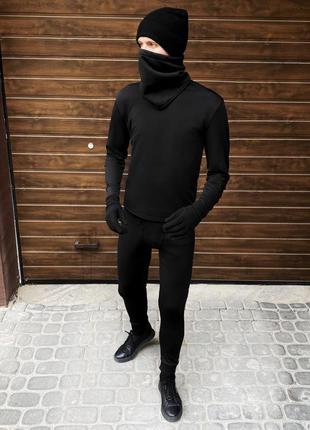 Чоловіча термобілизна чорно кольору, комплект термобілизна 4в11 фото