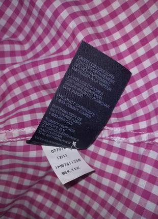 Женская рубашка в клетку розовая tommy hilfiger6 фото