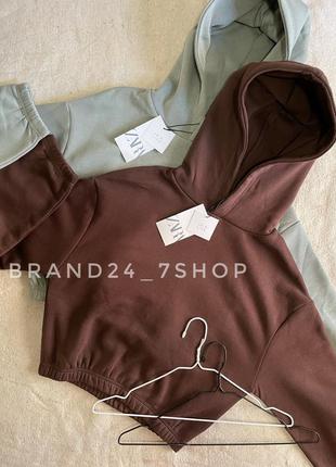 Кроп худі на флісі zara