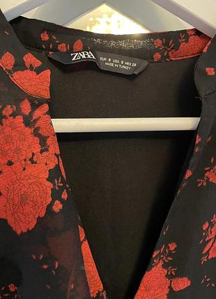 Плаття zara з рюшів в квіти 2