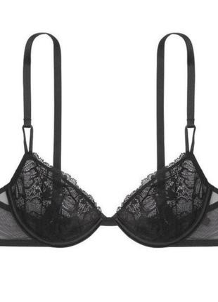 Шикарный кружевной лиф victoria's secret sexy tee unlined demi bra 34dd(e)💕оригинал3 фото