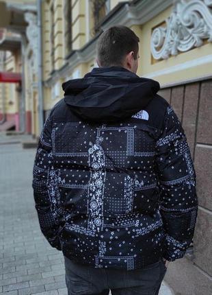 Зимовий пуховик the north face bandana black