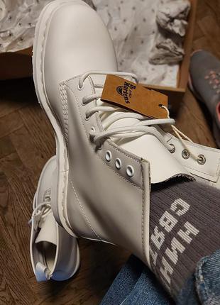 Ботинки dr. martens 1460 mono white smooth5 фото