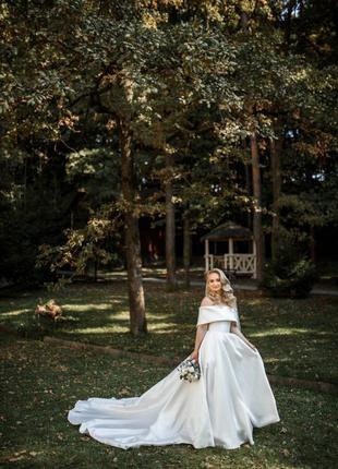 Атласна весільна сукня від crystal5 фото
