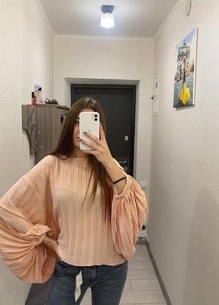 Блуза zara с длинным рукавом6 фото