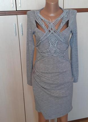 Seam теплое трикотажное платье с драппировкой и декором на груди