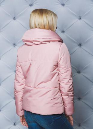 Куртка женская демисезонная на силиконе персик5 фото