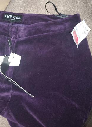 Брендовые велюровые бархатные брюки лиловые ossie clark london7 фото