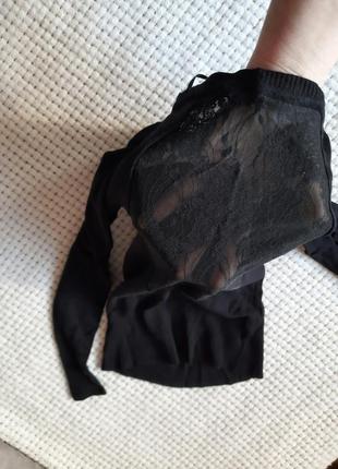 Черная кофта джемпер свитер ажурная спинка clockhouse c&a s7 фото