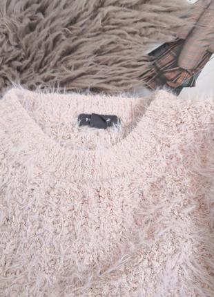 Мега мягкий персиковый свитер травка9 фото