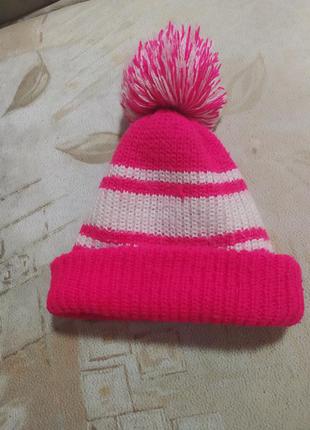 Шапка зимняя в рубчик трендовая крупная вязка вязаная
