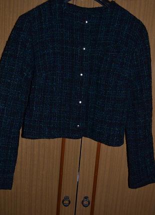 Тёплющий пиджак, кофта , жакет из шикарного драпа - букле