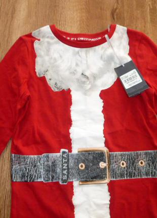 Tu новый рождественский реглан, костюм санты на 7 лет рост 122 см2 фото