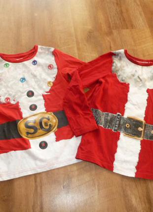 Новорічний реглан, різдвяний реглан на 9 років, костюм санта новорічний реглан, костюм санти на