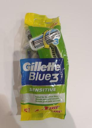 Одноразові бритви gillette для чутливої шкіри упаковка з 5 шт.