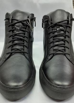 Комфортные кожаные зимние ботинки под кеды на молнии rondo 40-45р.5 фото