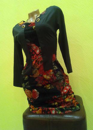 Платье kras с набивным цветочным принтом турция384 фото